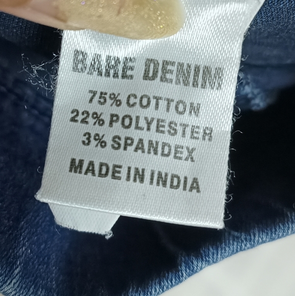 BARE DENIM Blue Solid Ankle-Length Casual Women Skinny Fit Jeggings - Picture 6 of 11